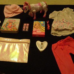 BARBIECORE DOLL STUFF UNICORN CINDERELLA BOOK ETC. LOT